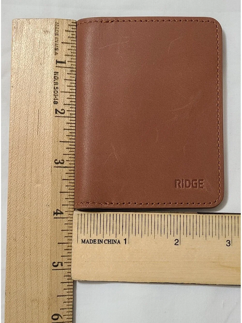 Ridge bifold leather